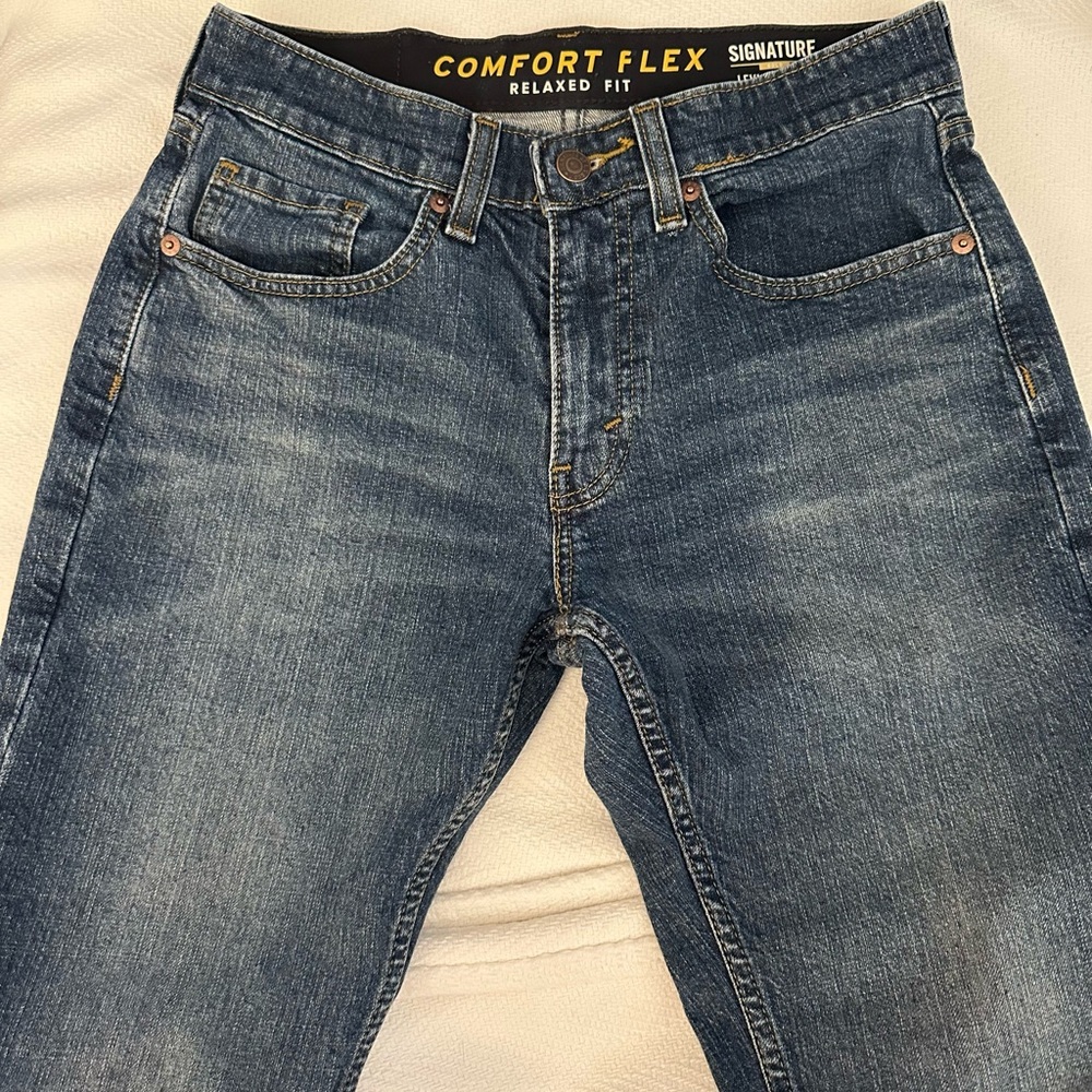 Levi Strauss Signature Comfort Flex Men's Relaxed Blue Jeans size 29x30